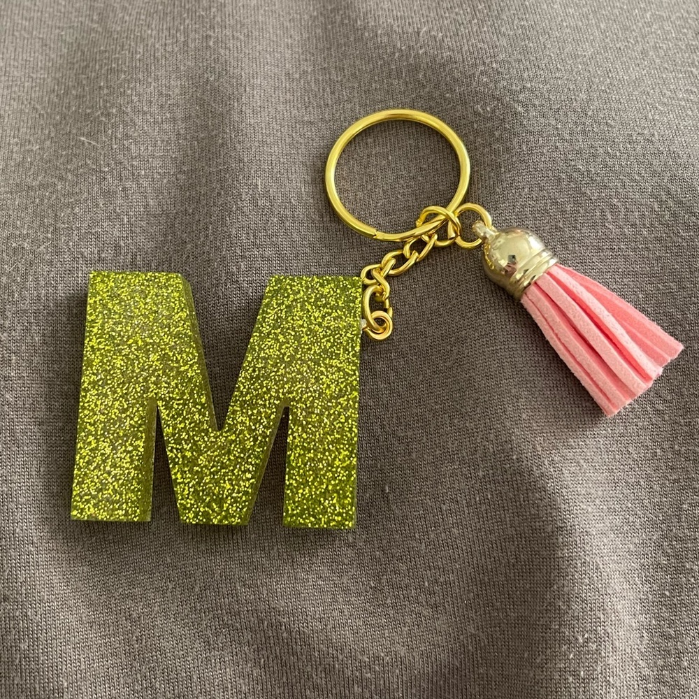 Handmade Letter "M" Keychain